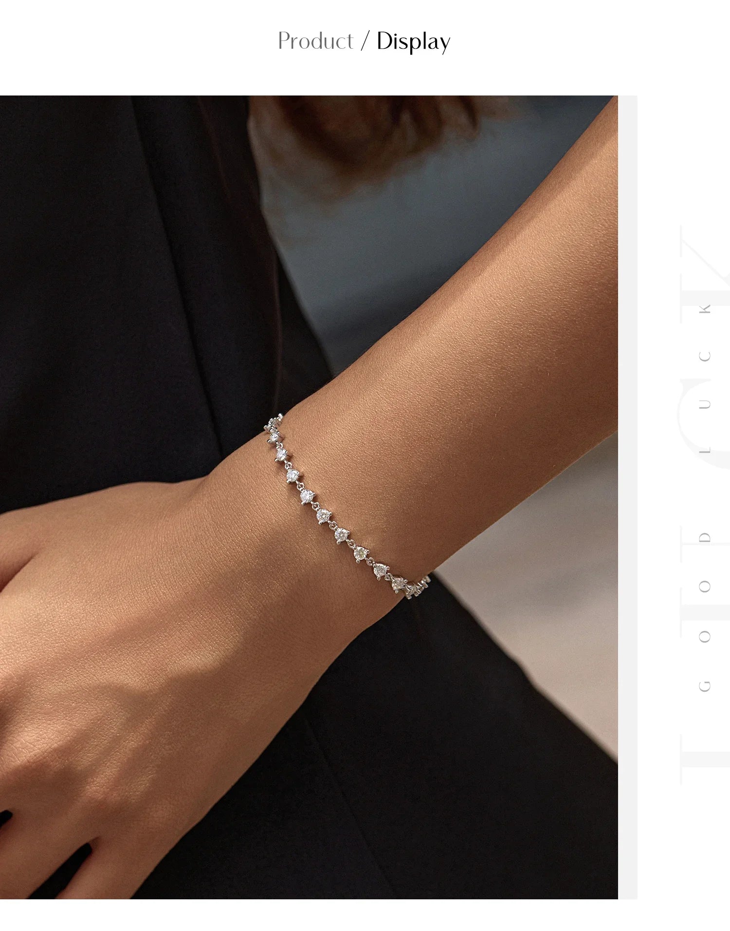 2.4CT Moissanite Bracelet 925 Sterling Silver Sparkling Round Lab Diamond Tennis Bracelets For Women Fine Jewelry