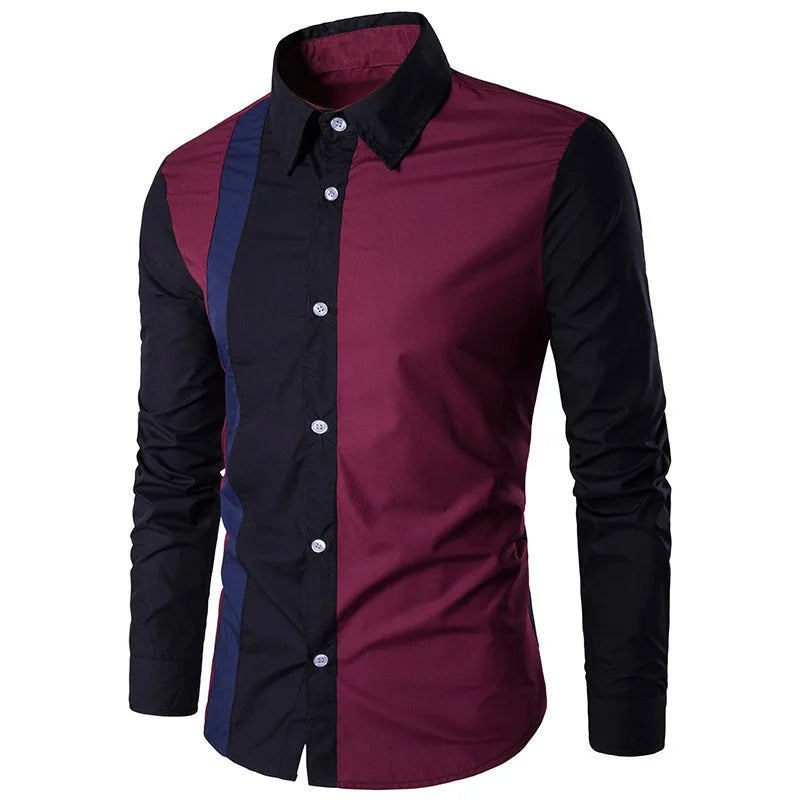 2025 new men's simple fashion long sleeve button down shirt casual lapel 3d design spring/autumn streetwear outdoor tops