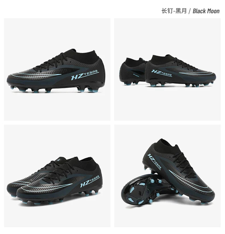 New Men Soccer Shoes Sport Outdoor Football Boots Training Boys Breathable Cleats Adult Long Spikes Non Slip Match Comfortable