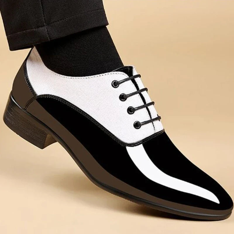 Patent Leather Pointed Toe Social Shoe for Men Spring Autumn Gentleman Office Low Price Luxury Designer Official Dress Shoes Man