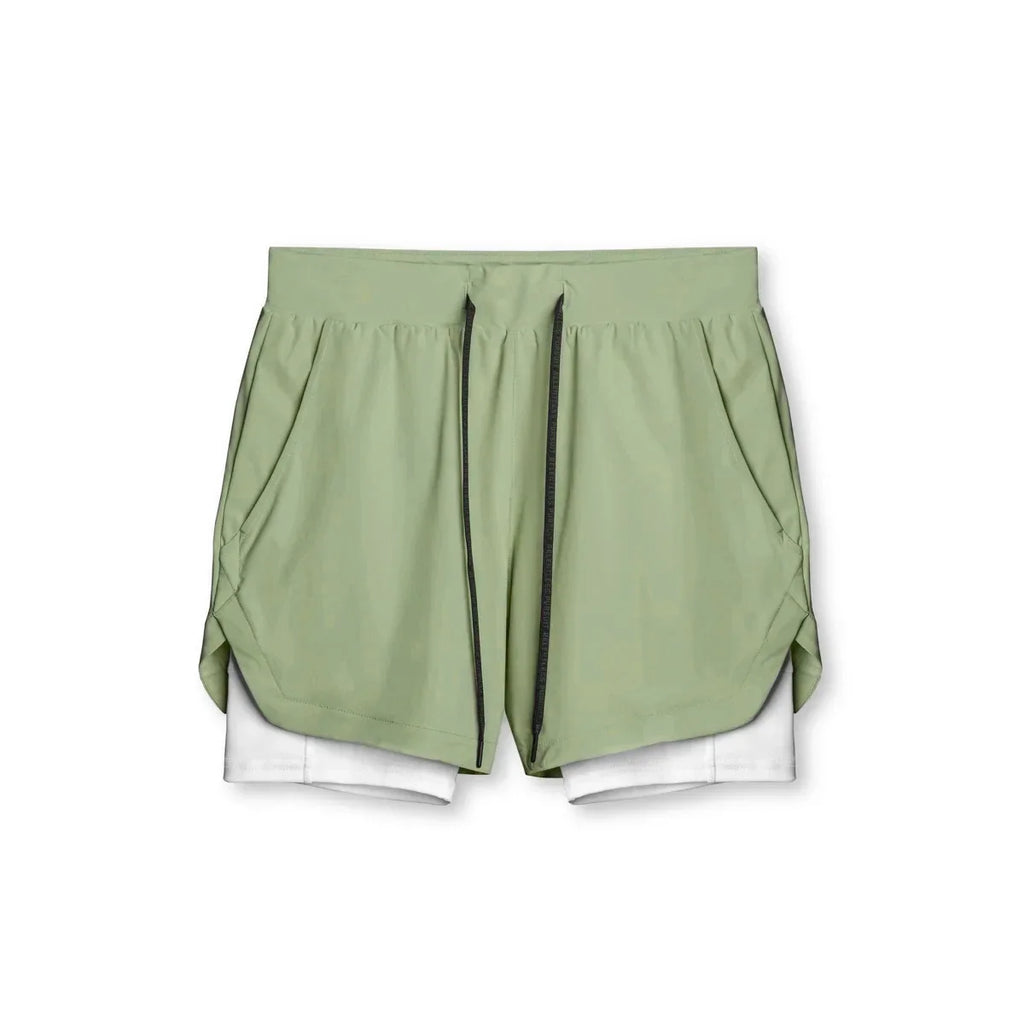 Fashion Gym Shorts for Men Clothing Casual Sweatpants Outdoor Running and Cycling Breathable Double-layer Shorts Men