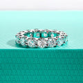 4.5mm D Color Moissanites Eternity Band Ring 925 Sterling Silver Wedding Rings for Women Jewelry Gifts Wholesale