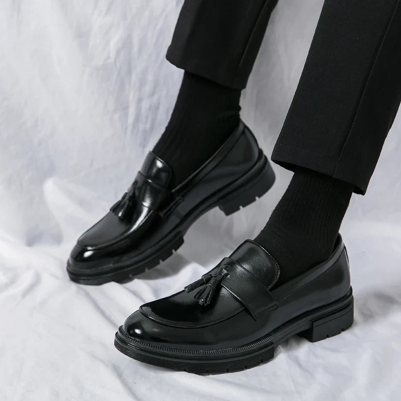 Zapatos De Hombre Loafers Men's Tassel Slip-On Comfortable Men Leather Shoes Casual Shoes Fashion Oxford Shoes Large Size 38-47