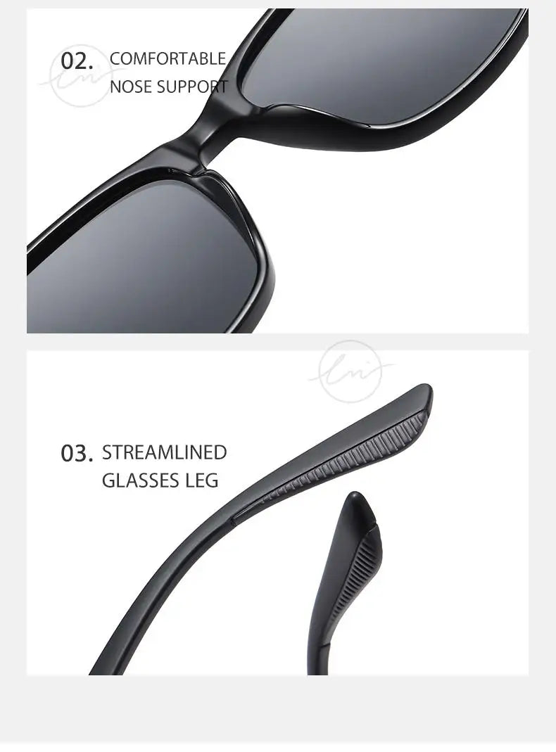 Polarized Sunglasses Men Women Fashion Square Shades Leopard Frame Ladies Travel UV400 Goggles Driving Sun Glasses