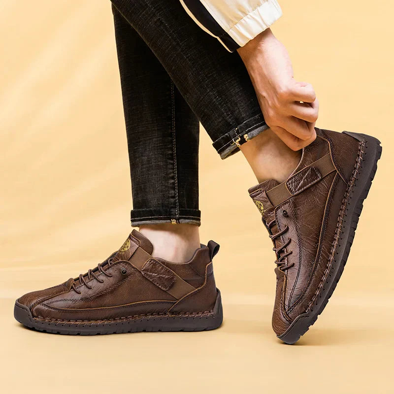 Handmade Men's High-Top Sport Casual Boots Breathable Outdoor Wear with Extended Size Options Classic Ankle Boots