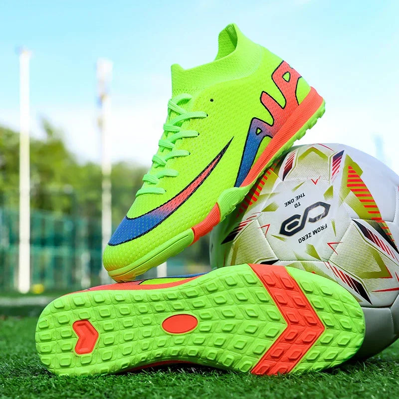 New Men Football Boots Grass Futsal Sneakers High-quality Match Cleats High-top Non-Slip Soccer Shoes Indoor Hot-selling Outdoor