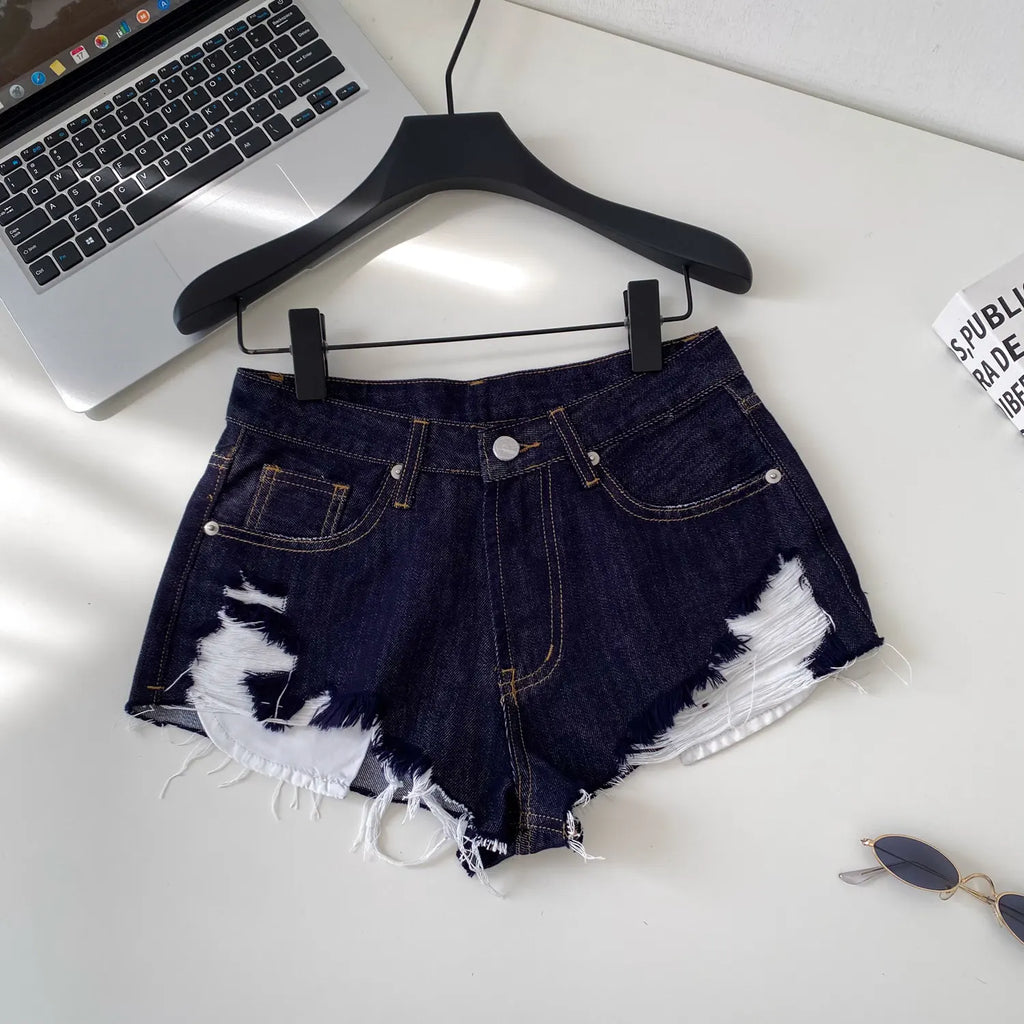 SINGREINY American Retro Camouflage Mini Shorts 2026 Ladies Hollow Out Slim Beach Pants Hot Girl Sexy Print Denim Shorts