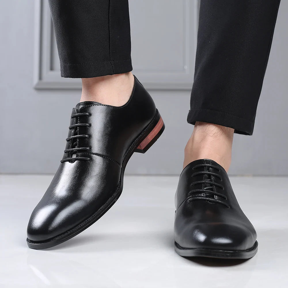 Fashion Business Dress Men Shoes Classic Leather Men's Formal Shoes Comfortable Slip On Dress Shoes Men Oxfords Size 47 48