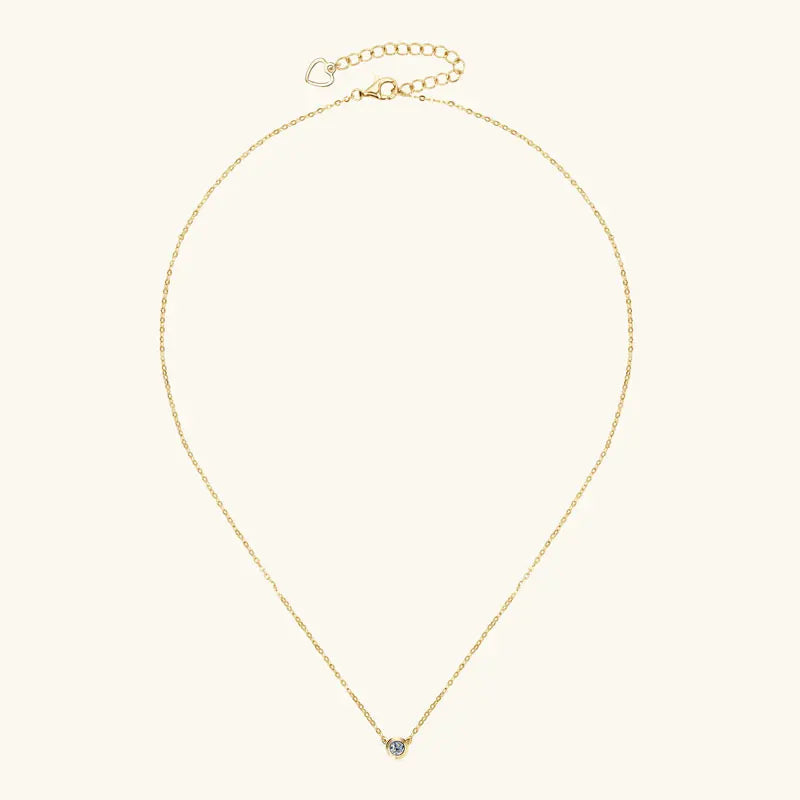 3mm Moissanite Diamond Round Pendant Necklaces for Women 925 Sterling Silver Chains Wedding Fine Jewelry Gift Collares