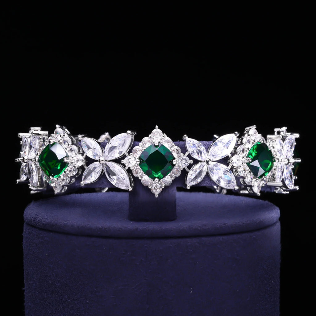 Unique Popular Jewelry 4-Piece Bridal Zirconia Women's Party Jewelry Set Dubai Nigeria CZ Crystal Wedding Jewelry Set