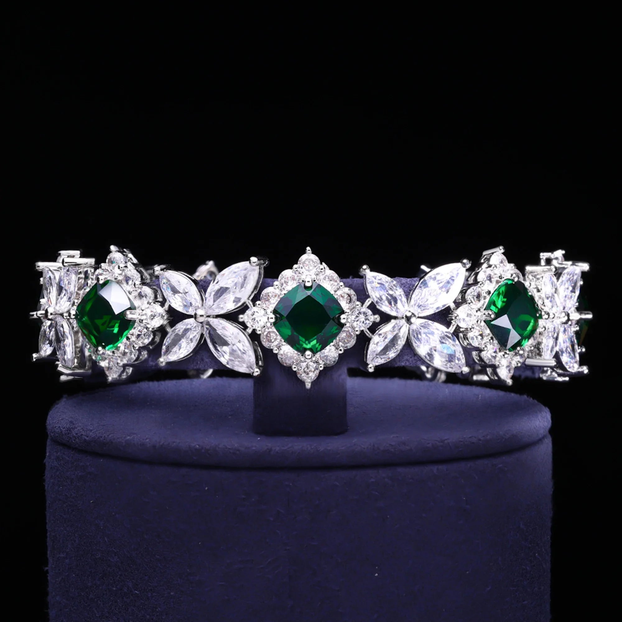Unique Popular Jewelry 4-Piece Bridal Zirconia Women's Party Jewelry Set Dubai Nigeria CZ Crystal Wedding Jewelry Set