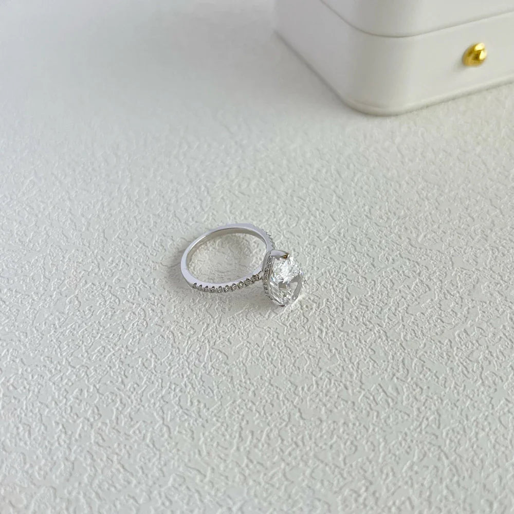 18K Gold Plated 925 Sterling Silver Crushed Ice Cut Lab Sapphire Gemstone Wedding Party Fine Jewelry Rings Wholesale