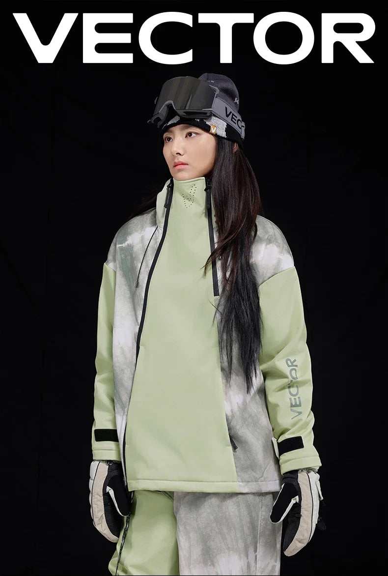 Men and Women Splicing Skiing Skiing Top Waterproof Windproof Warm Durable Indoor and Outdoor Skiing Snowboard Jacket