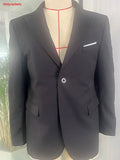ManSuitOutfit Thin Simple Solid Color Single-breasted Male Suits British Style Long Sleeve Pocket MenSet wedding suits for men