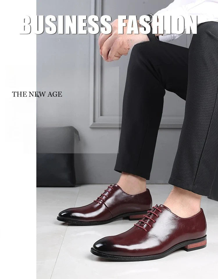 Fashion Business Dress Men Shoes Classic Leather Men's Formal Shoes Comfortable Slip On Dress Shoes Men Oxfords Size 47 48
