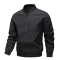 2025 Spring and Autumn New Baseball Collar Short Loose Solid Color Jacket Men's Business Casual Thin Coat Trend Size M-5XL