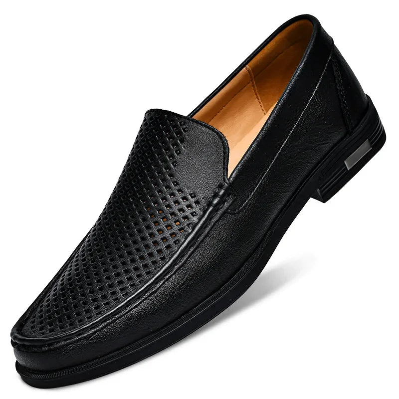 Genuine Leather Men's Shoes Classics Business Dress Shoes Moccasins Slip on Loafers Driving Shoes for Men Casual Shoe Big SIze48