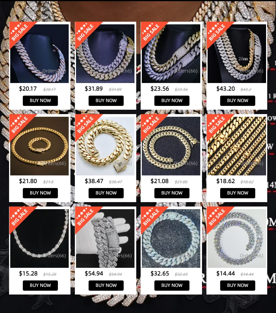 Fashion Custom 22mm Wide Rose Gold Necklace Hip-Hop Style Copper Zircon Iced Heavy Miami Jewelry Necklace For Men And Women