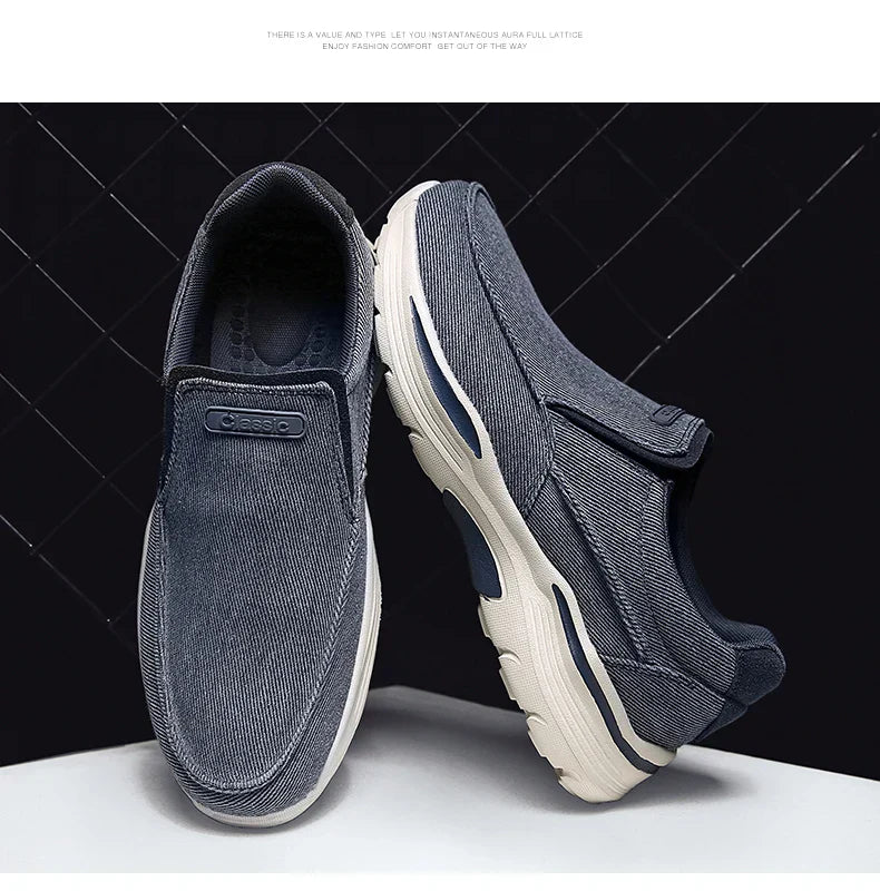 Men's Lightweight Canvas Loafers for Outdoor Hiking Camping Casual Sports Running Jogging Shoes Size 39-48