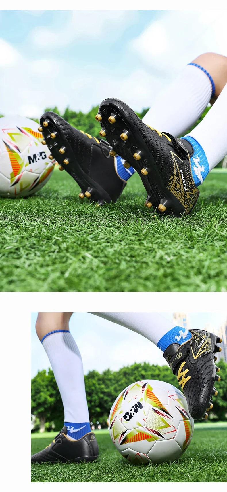 New Kids Soccer Cleats Athletic Outdoor FG Football Boots Boys Girls Training Sneakers AG Youth Soccer Shoes for Little/Big Kids