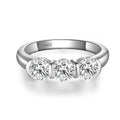 All 0.5ct D VVS1 Moissanite Ring for Women Sparkling Wedding Eternity Bands Sterling Silver 925 Rings Fine Jewelry Band