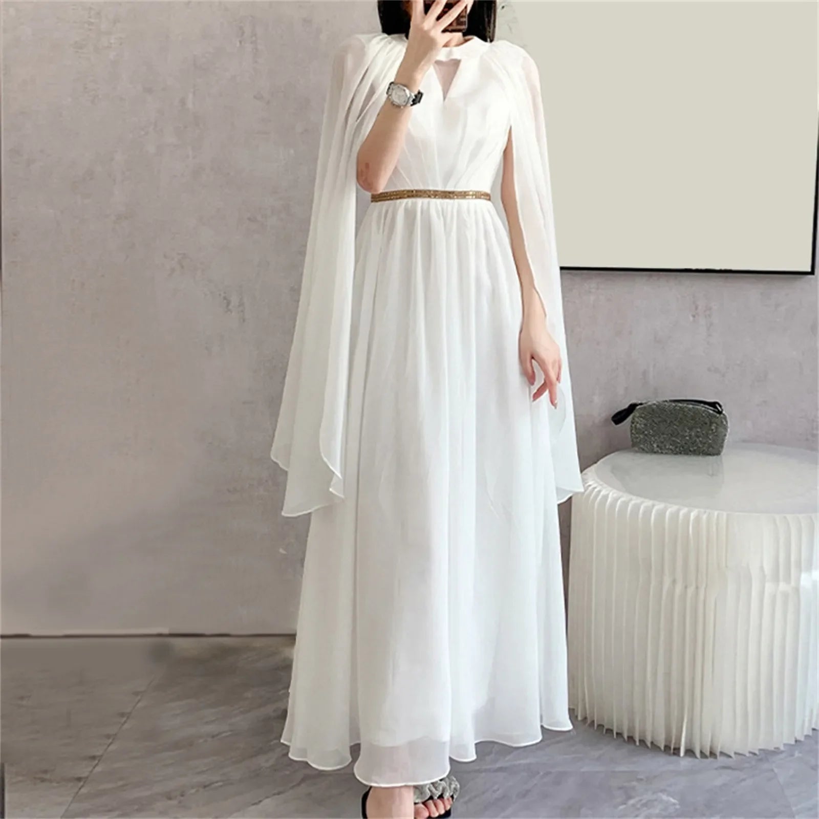 V Neck Sexy Elegant long Dress