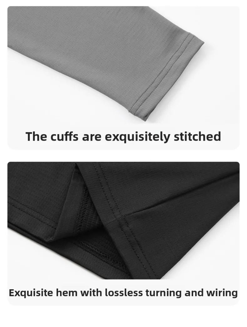 Outdoor Sports Stand-up Collar Long-sleeved Quick-drying Clothes Autumn Half-zipper Top Cycling Running Yoga Gym Fitness T-shirt