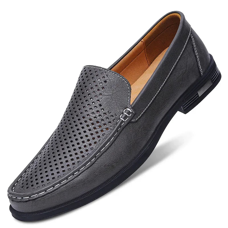 Genuine Leather Men's Shoes Classics Business Dress Shoes Moccasins Slip on Loafers Driving Shoes for Men Casual Shoe Big SIze48