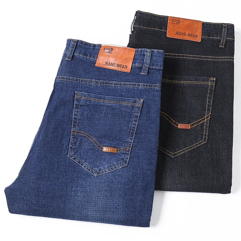 Men's Jeans Pants Big Size 50 High Stretch Denim Fabric Large Size Pants
