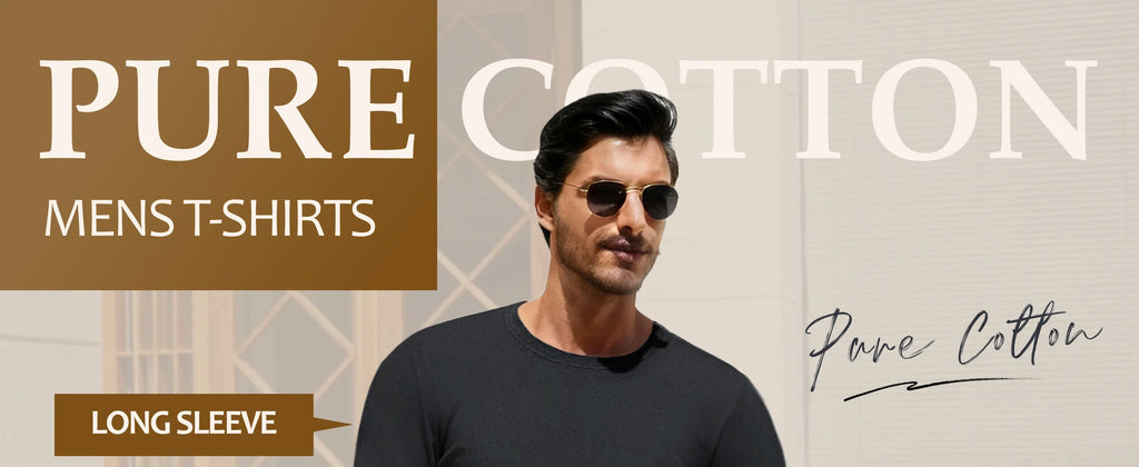 Men's Long Sleeve T-Shirt Cotton Crew Neck T-Shirt Casual Light Work Spring and Autumn Tops