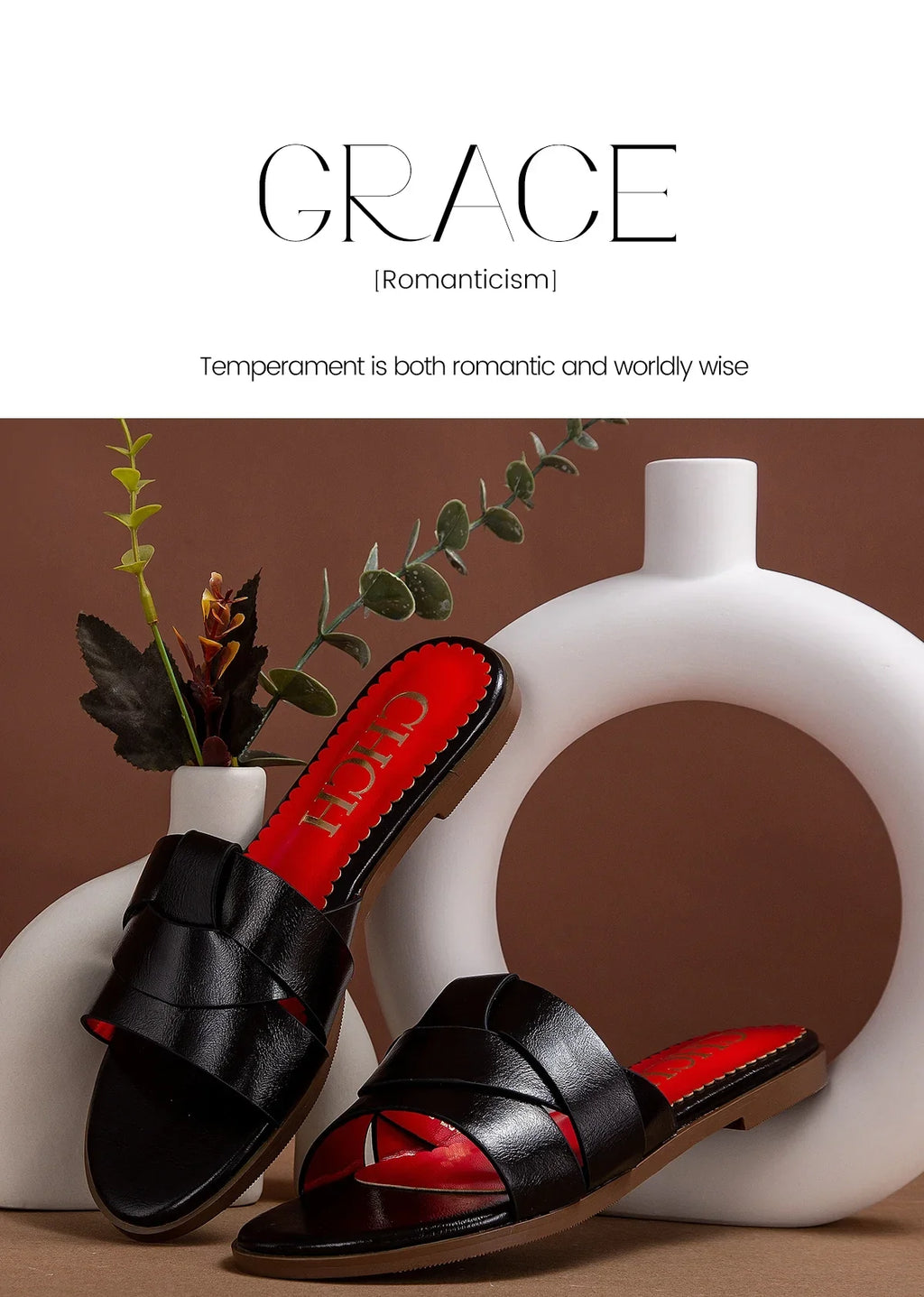 Women's Slippers Luxury brand PU Material Outdoor Flat Bottom Beach Tourism Summer Women's Slippers  2024 summer