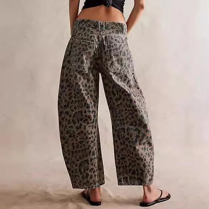 Casual Loose Mid-waist Cylindrical Women's Jeans