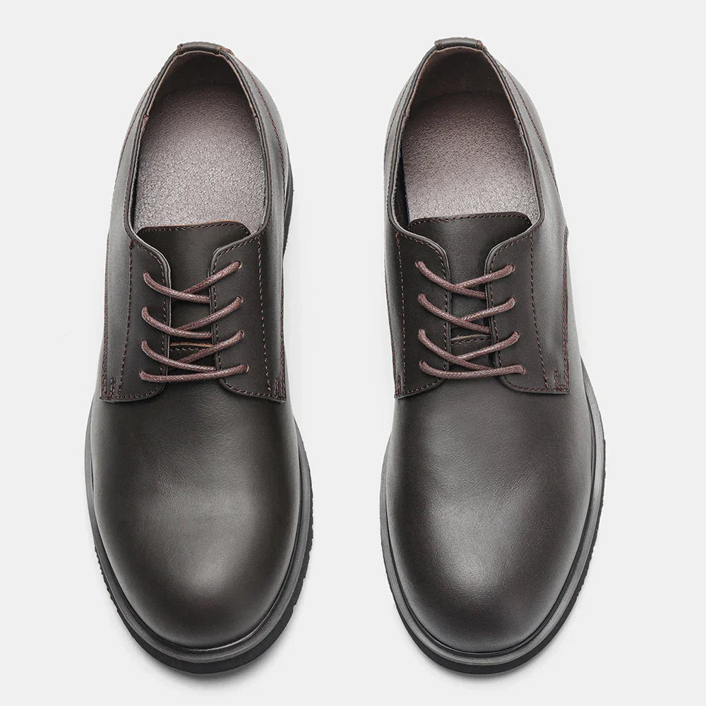 Genuine Leather Men Derby Shoes Thick Sole Men Casual shoes Men Leather Shoes