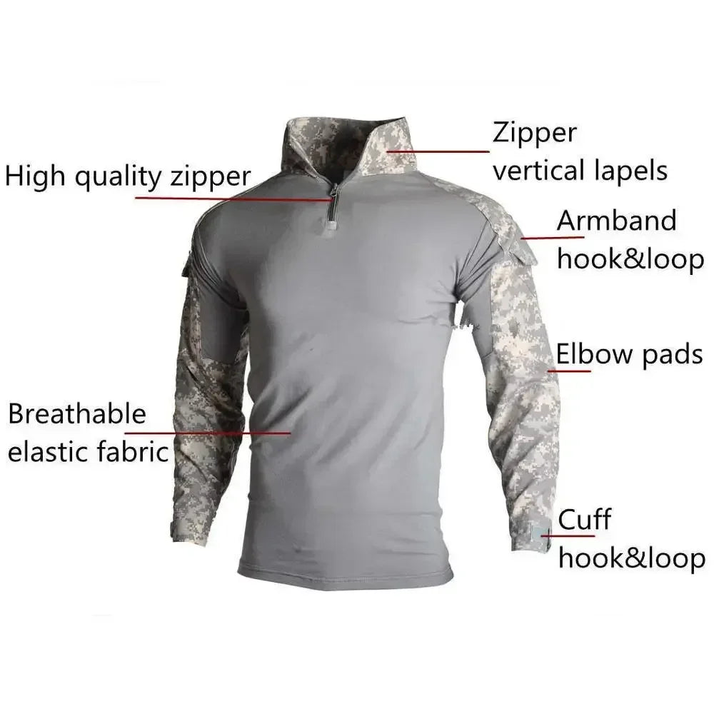 Green Tactical Suits Outdoor Uniform Men Clothing Training Suit Hunting Shirts Cargo Pants Paintball Mens Sets Wear Resistant