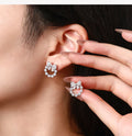 Heart Moissanite Earrings Bow Wreath Design S925 Silver 18k Gold Engagement Jewelry for Women Birthday Gifts Wholesale
