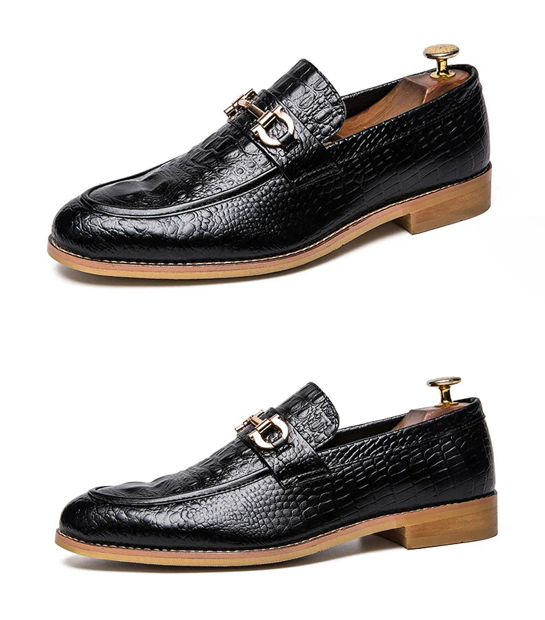 Trend Social Leather Shoes Men Wedding Party Office Leather Men's Dress Shoes  Classic Casual Business Shoes For Men Loafers