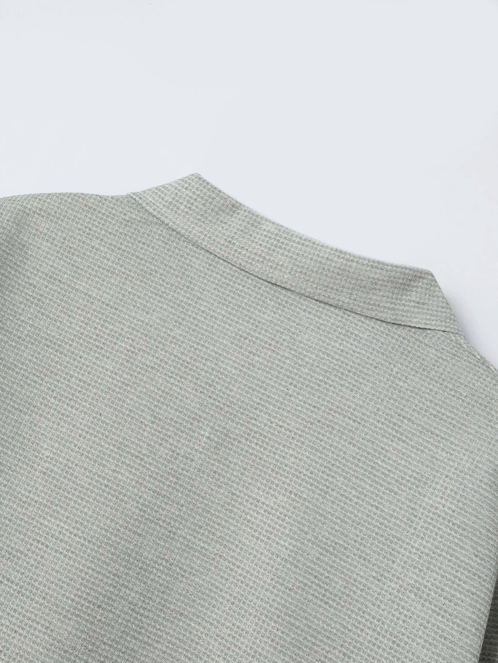 Men's Slim-fit Cardigan Solid-color Lapel Waffle Texture Zipper Pocket Casual Spring/Autumn 2025 Fashion