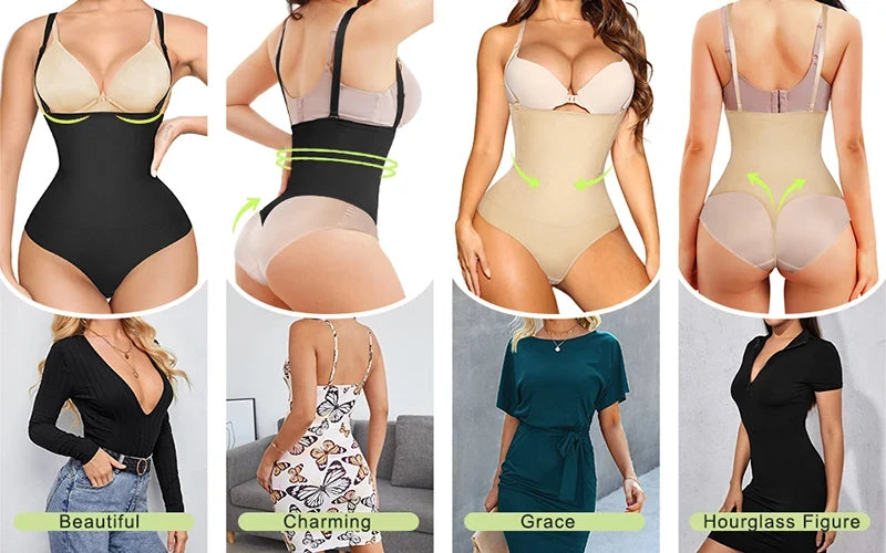 Bodysuit Shapewear Women Full Body Shaper Tummy Control Slimming Underwear Contour Butt Lifter Push Up  Abdomen Shapers Corset